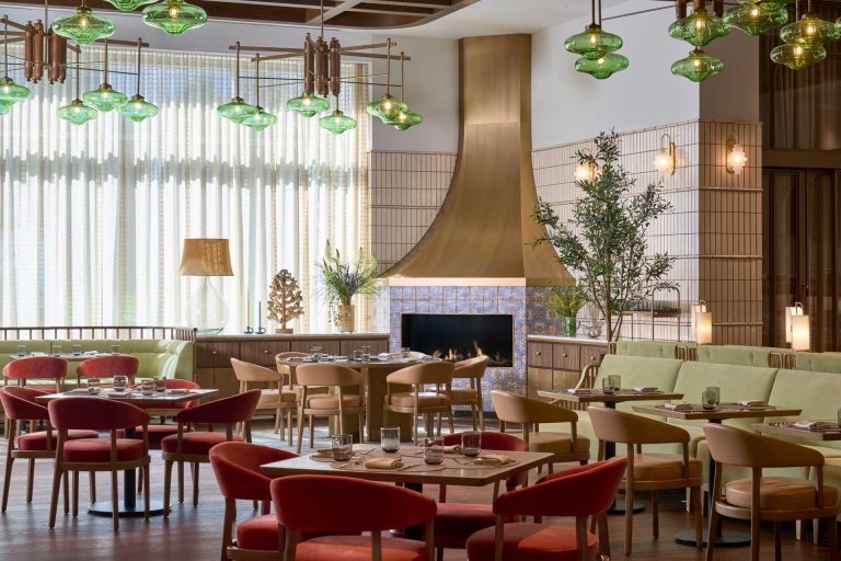 four seasons minneapolis restaurant interior featuring a nature inspired colour palette
