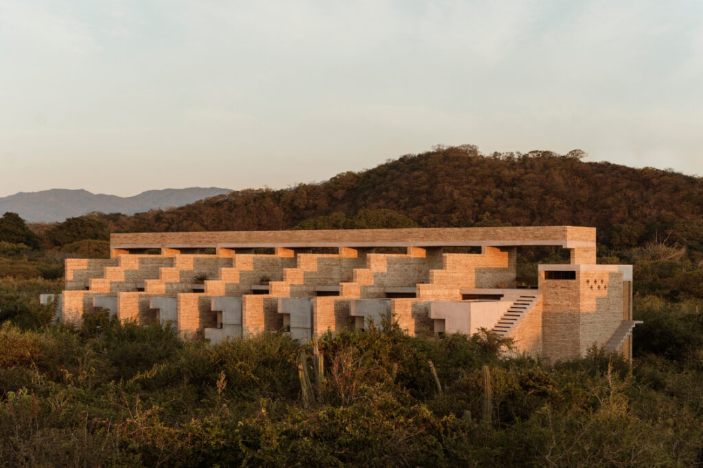 hotel terrestre architecture blending seamlessly with its surroundings